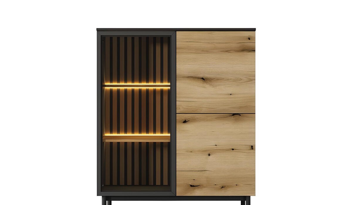 Buffet CAMILLE avec 3 portes et éclairage LED intégré