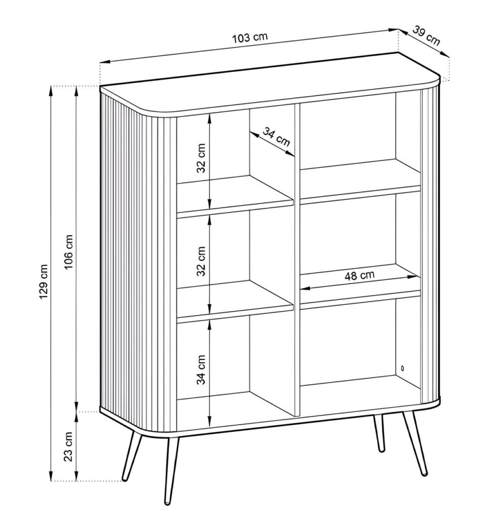 Dimensions buffet haut IRIS