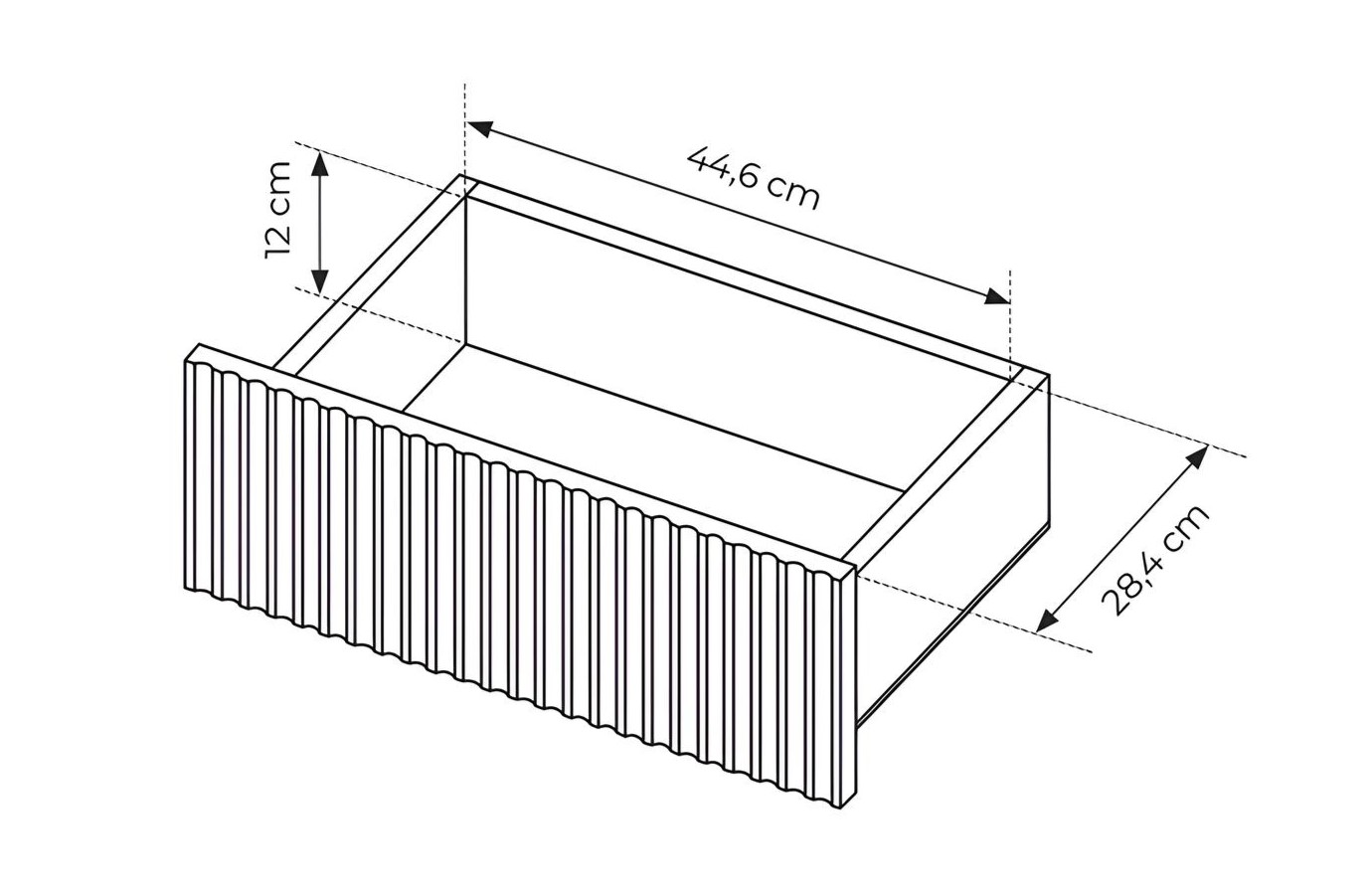 Dimensions tiroir buffet 2 portes 3 tiroirs 153,5 cm ROMANE