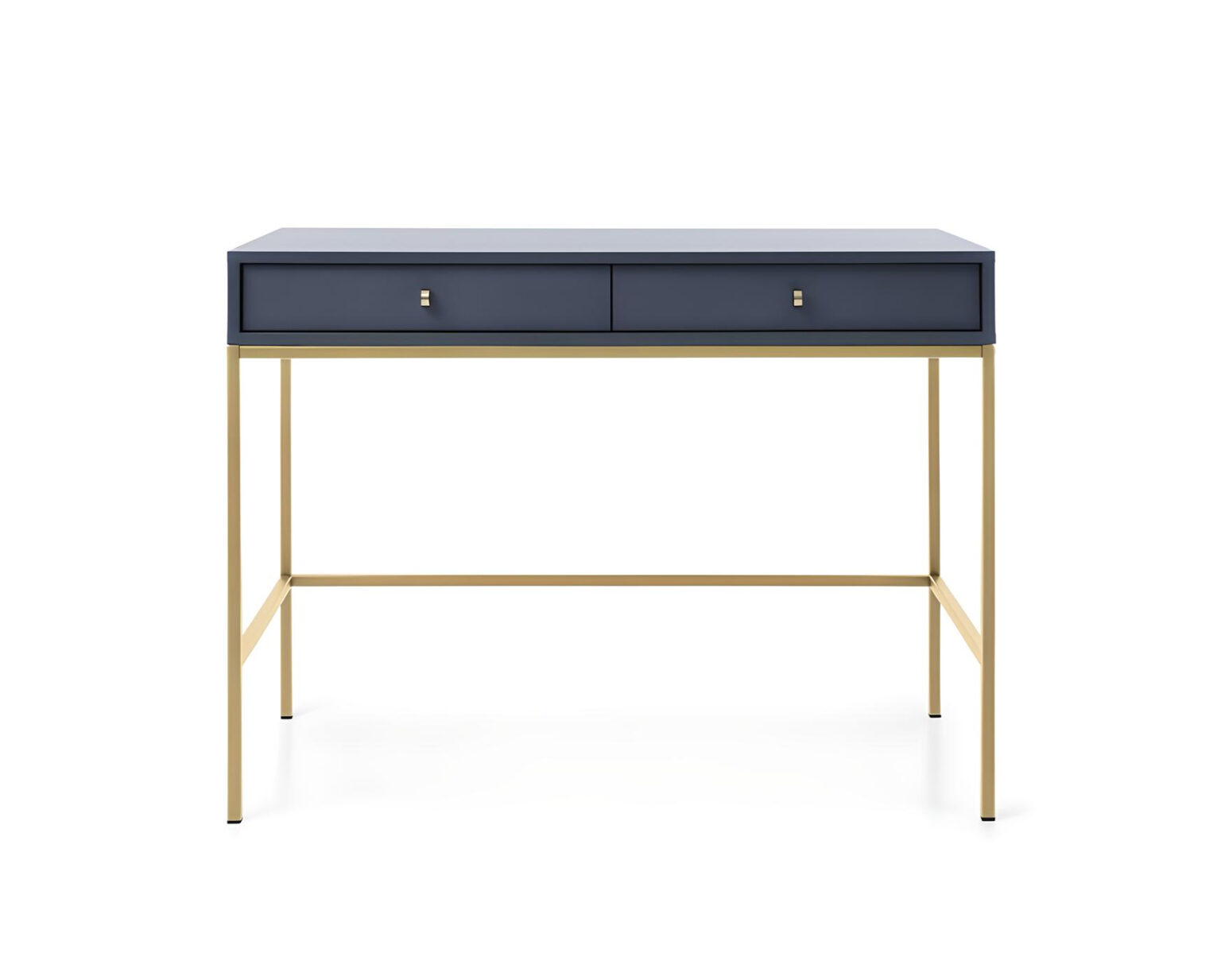 Console ROSALIA bleu un design raffiné avec des pieds en métal doré