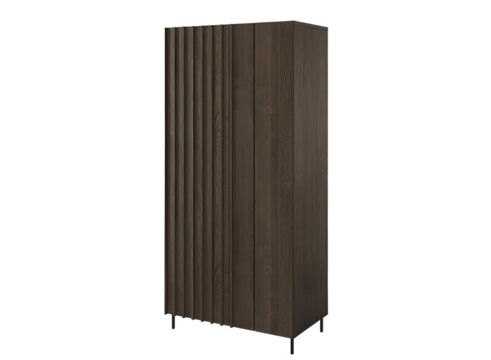 Armoire 2 portes avec penderie bois foncé 92 cm – CARENNE