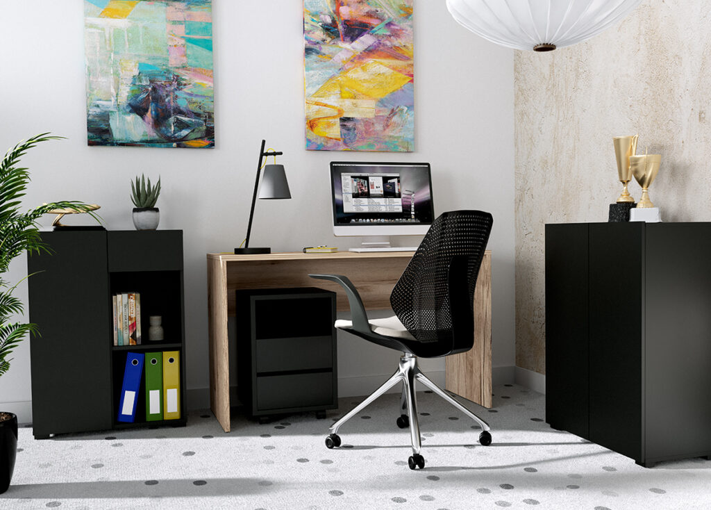 Bureau novateur et design avec tiroirs chêne LENA