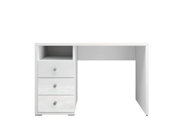 Bureau 3 tiroirs blanc 120 cm – MILA