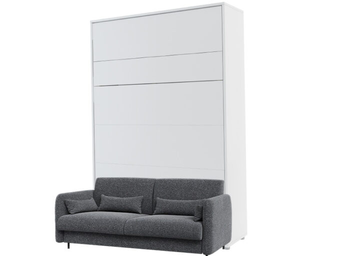 Armoire lit escamotable canapé intégré en gris anthracite – SMART