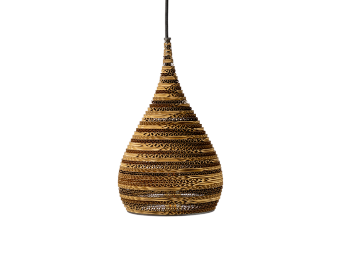 Suspension design diamètre 30cm en carton et bois –  LENIE