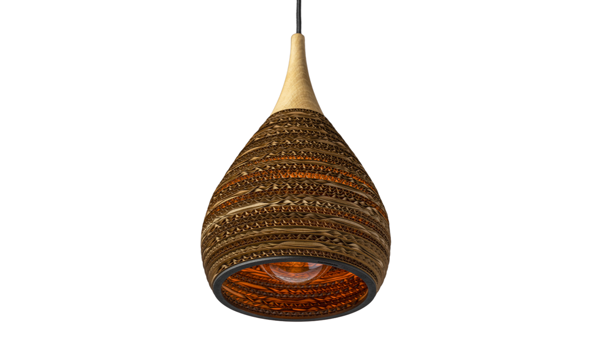 suspension luminaire en bois - Kamazza