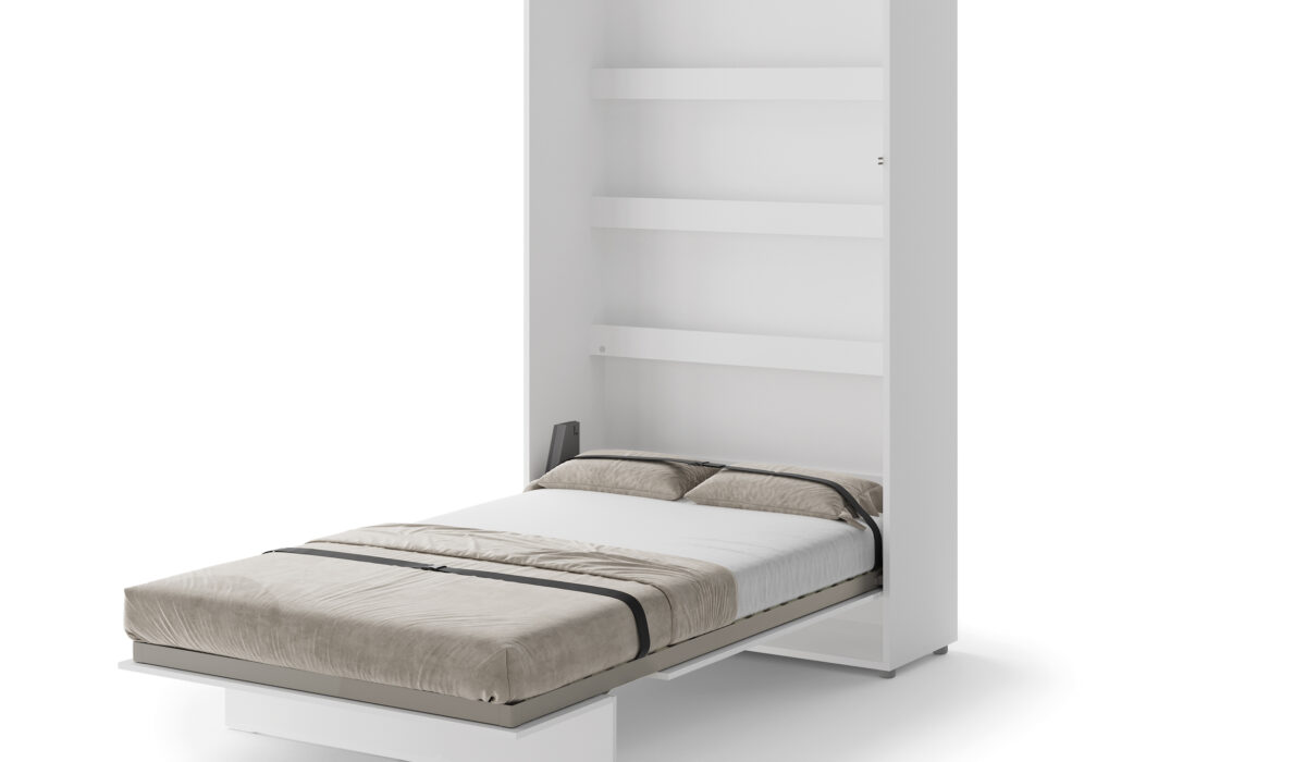 lit escamotable 1 place 120x200 SMART - blanc ouvert