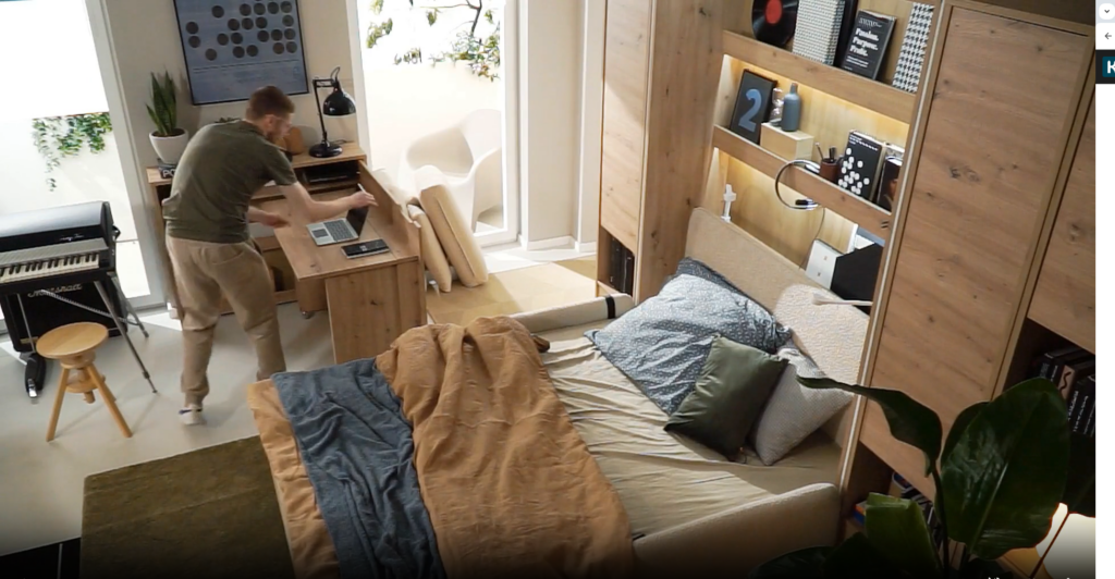 Lit bureau escamotable, lit escamotable bureau