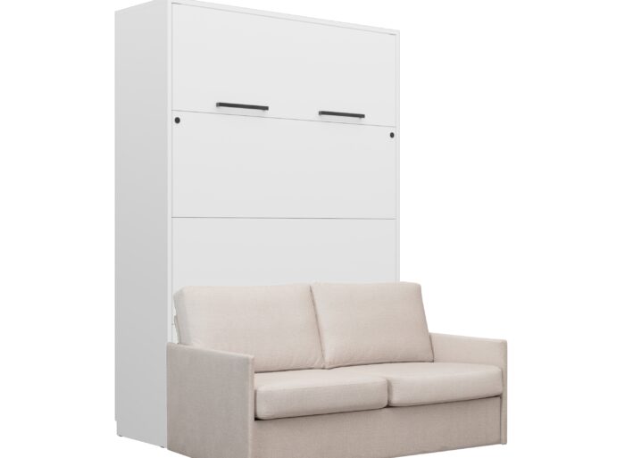 Lit armoire canapé 2 personnes crème – LOLITA