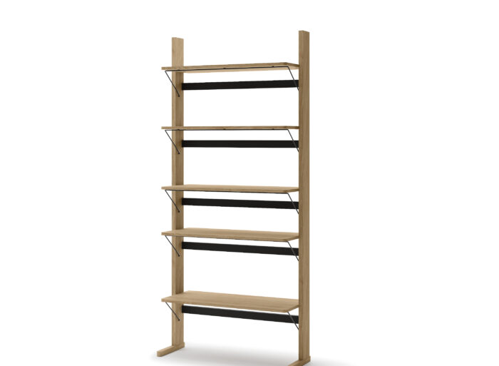 Bibliothèque bois rangements – 5 niveaux ouverts – OLLIE