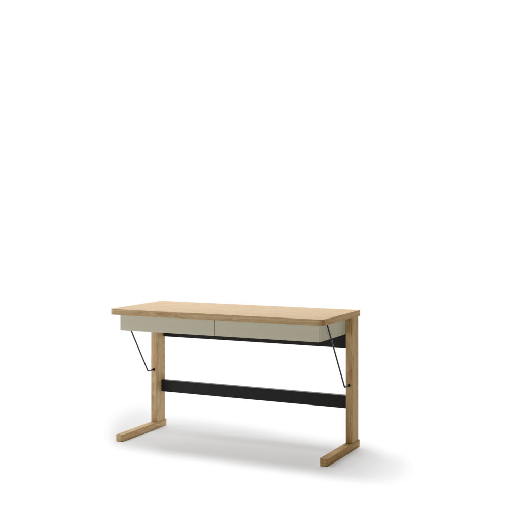 Bureau avec tiroir OLLIE - meuble nu, tiroirs fermés