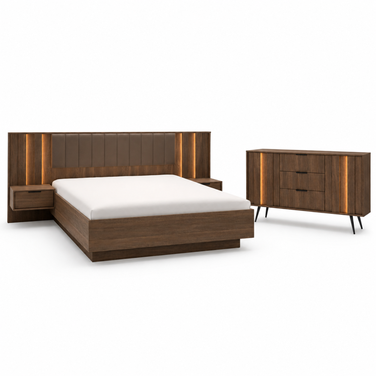Chambre complete AVA avec lit et commode