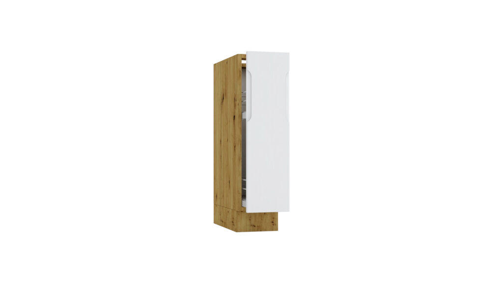 Cuisine d'angle moderne meuble bas blanc 1
