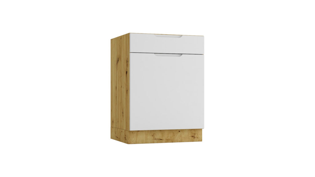 Cuisine d'angle moderne meuble bas blanc 2