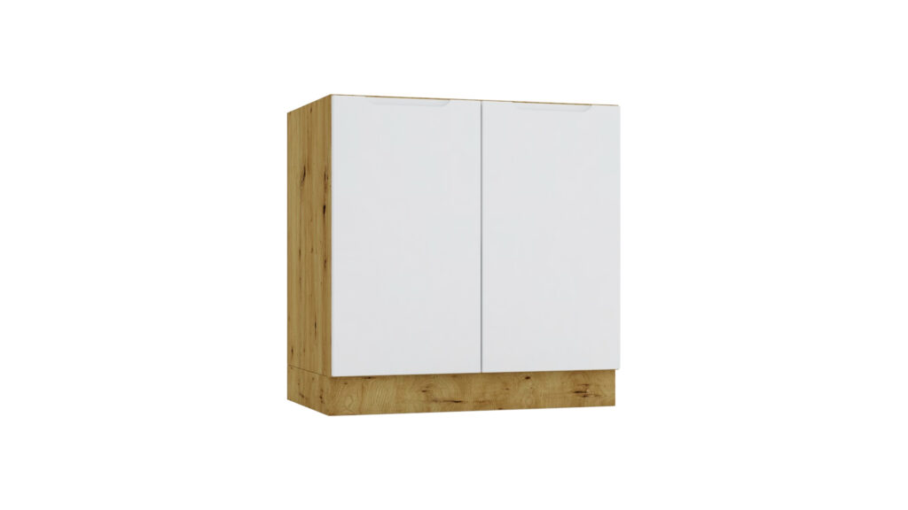 Cuisine d'angle moderne meuble bas blanc 4