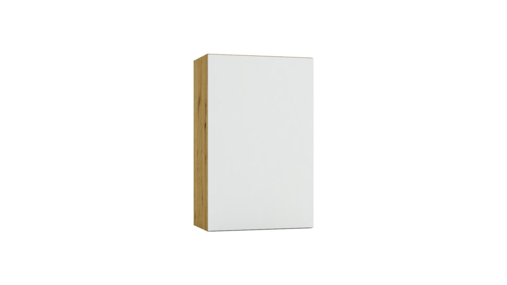 Cuisine d'angle moderne meuble haut blanc 1