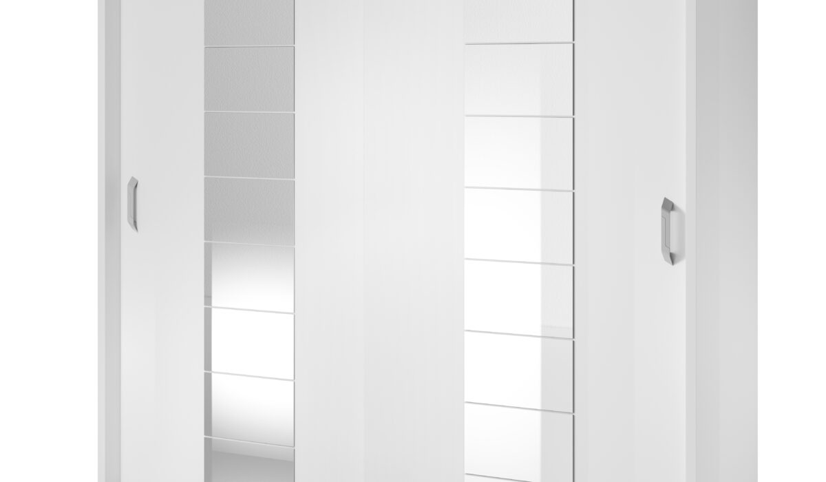 Armoire 2 portes avec miroir KAMAZZA