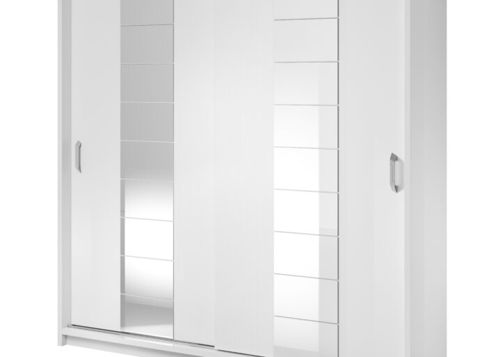 Dressing blanc avec miroir et LED – ARIANNA