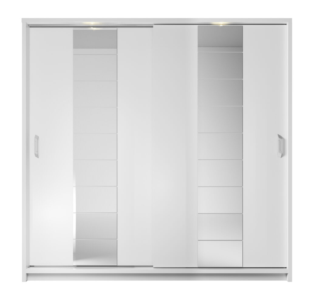 Armoire 2 portes avec miroir KAMAZZA