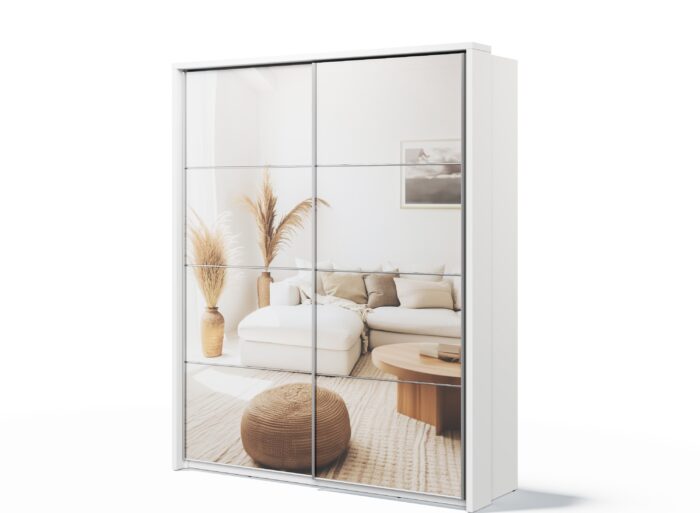 Armoire en bois pour chambre avec miroirs – ARIANNA