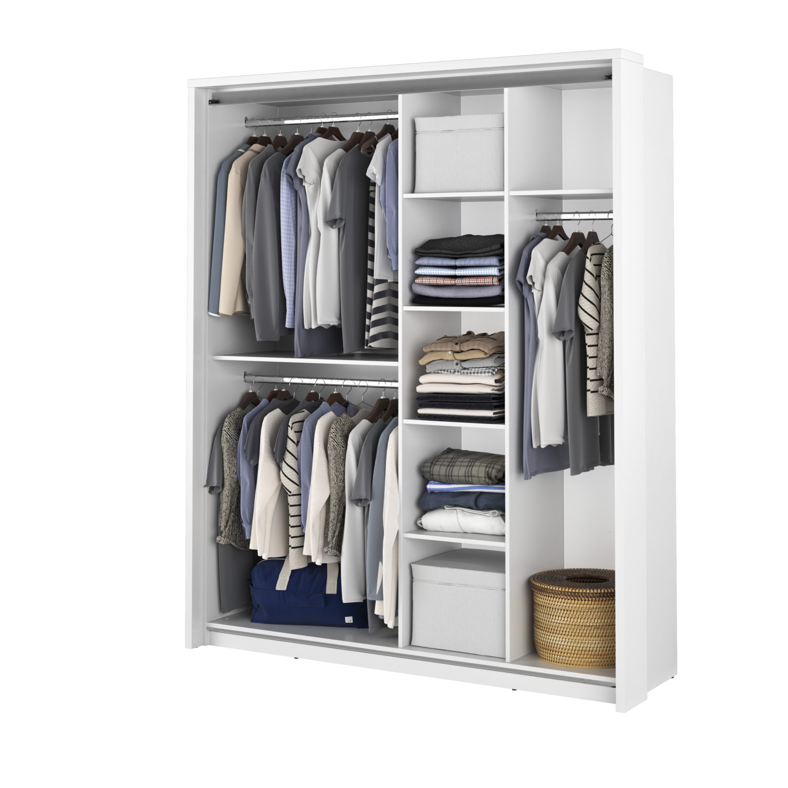 Armoire 2 portes avec miroir KAMAZZA