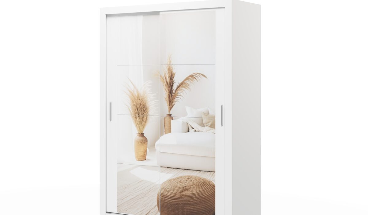 Armoire 2 portes avec miroir KAMAZZA