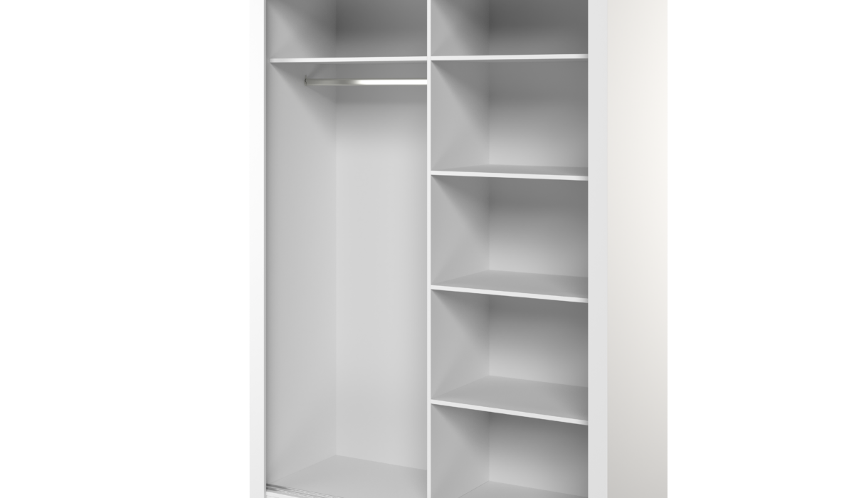 Armoire 2 portes avec miroir KAMAZZA