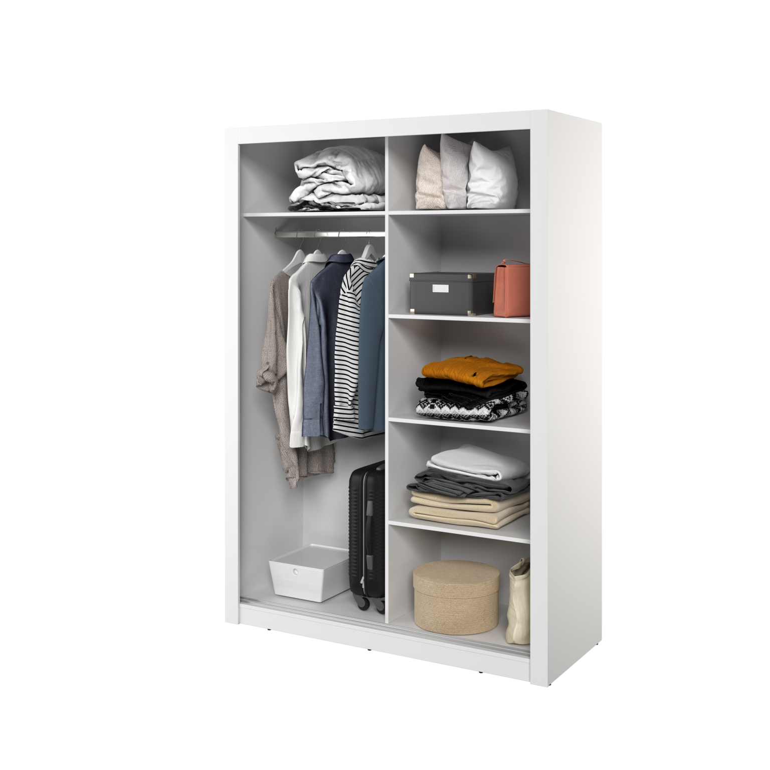 Armoire 2 portes avec miroir KAMAZZA