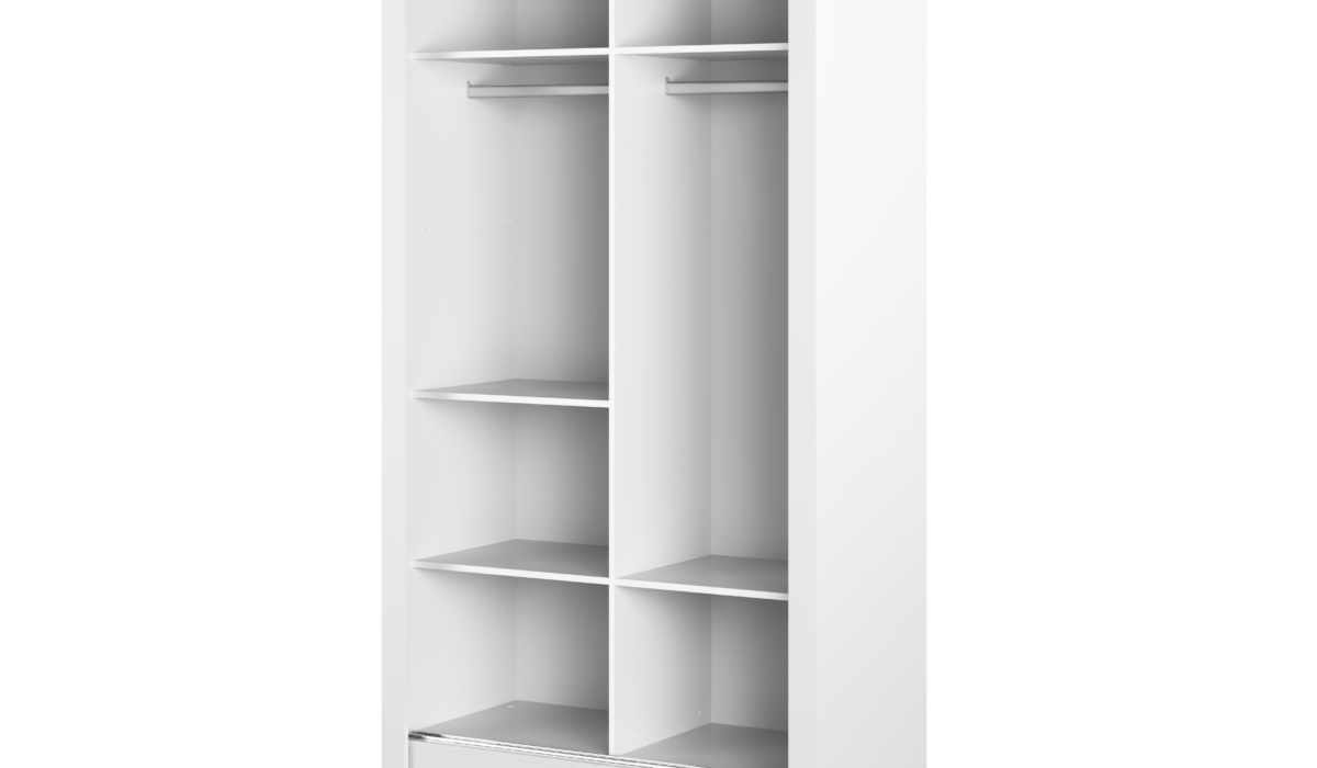 Armoire 2 portes avec miroir KAMAZZA