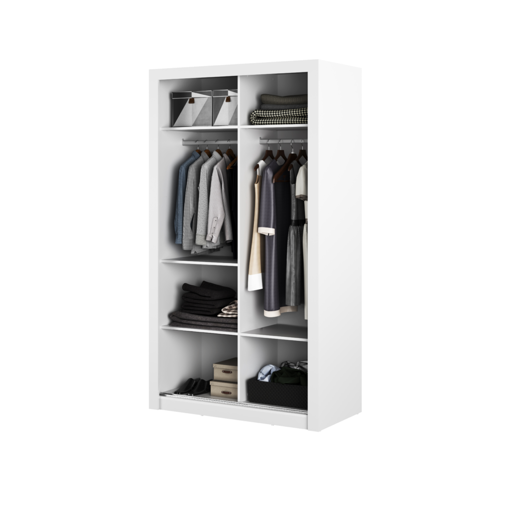 Armoire 2 portes avec miroir KAMAZZA
