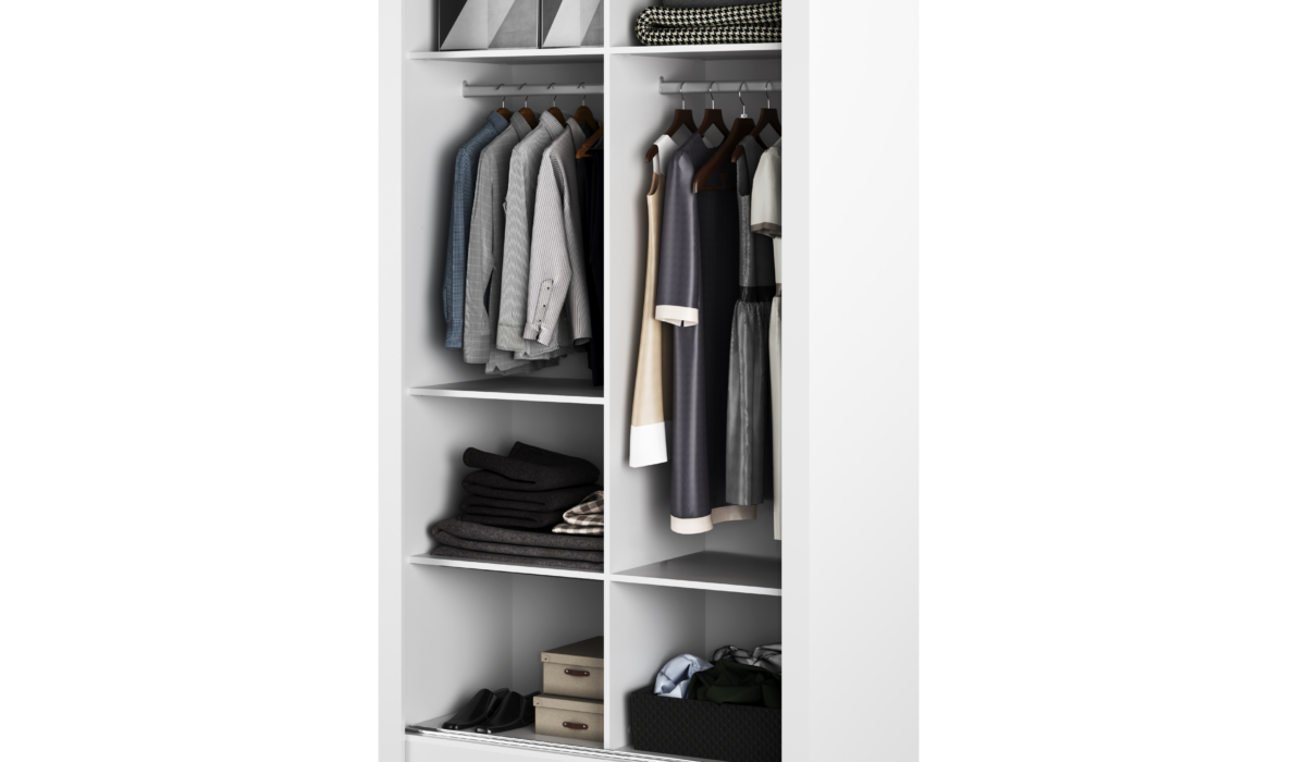 Armoire 2 portes avec miroir KAMAZZA