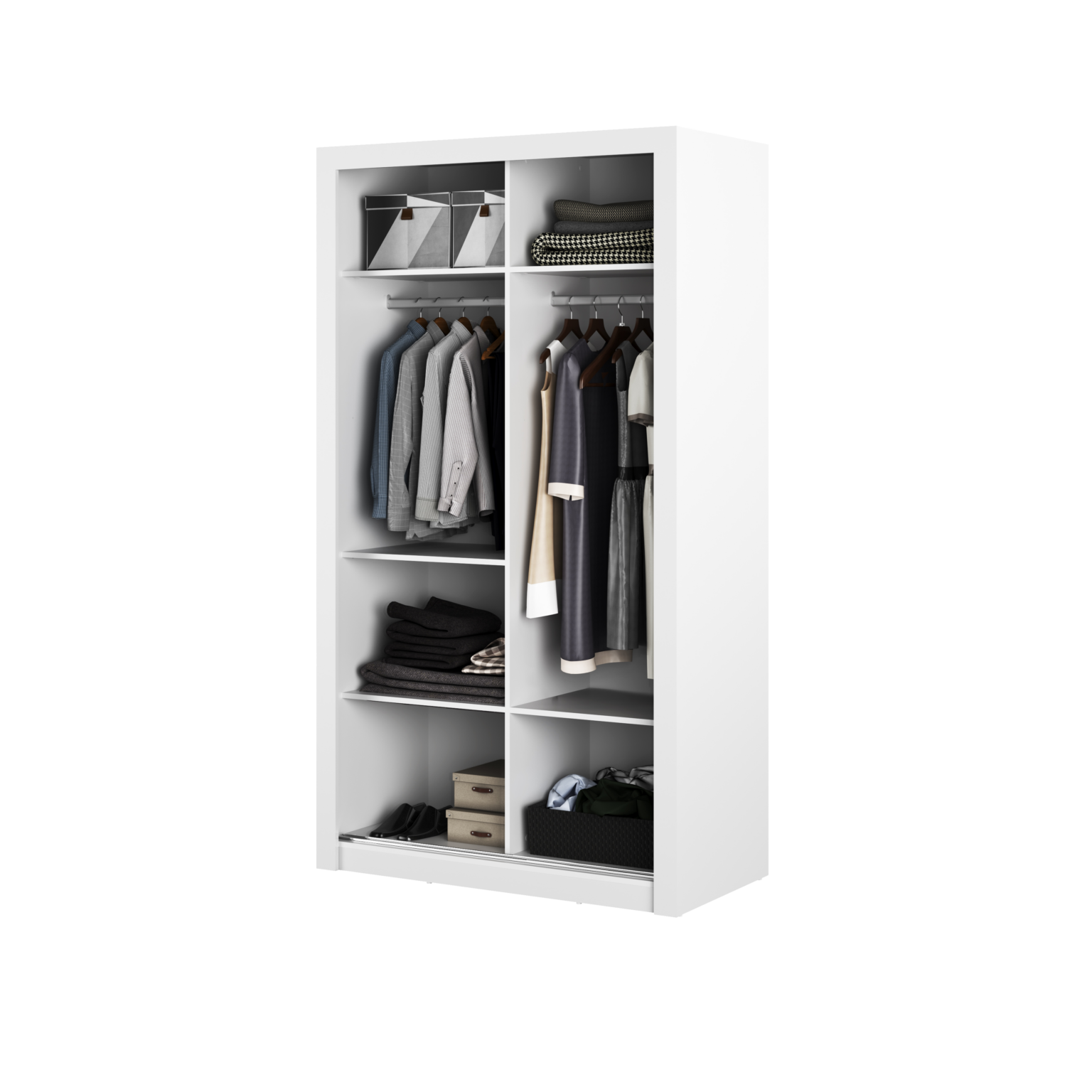 Armoire 2 portes avec miroir KAMAZZA