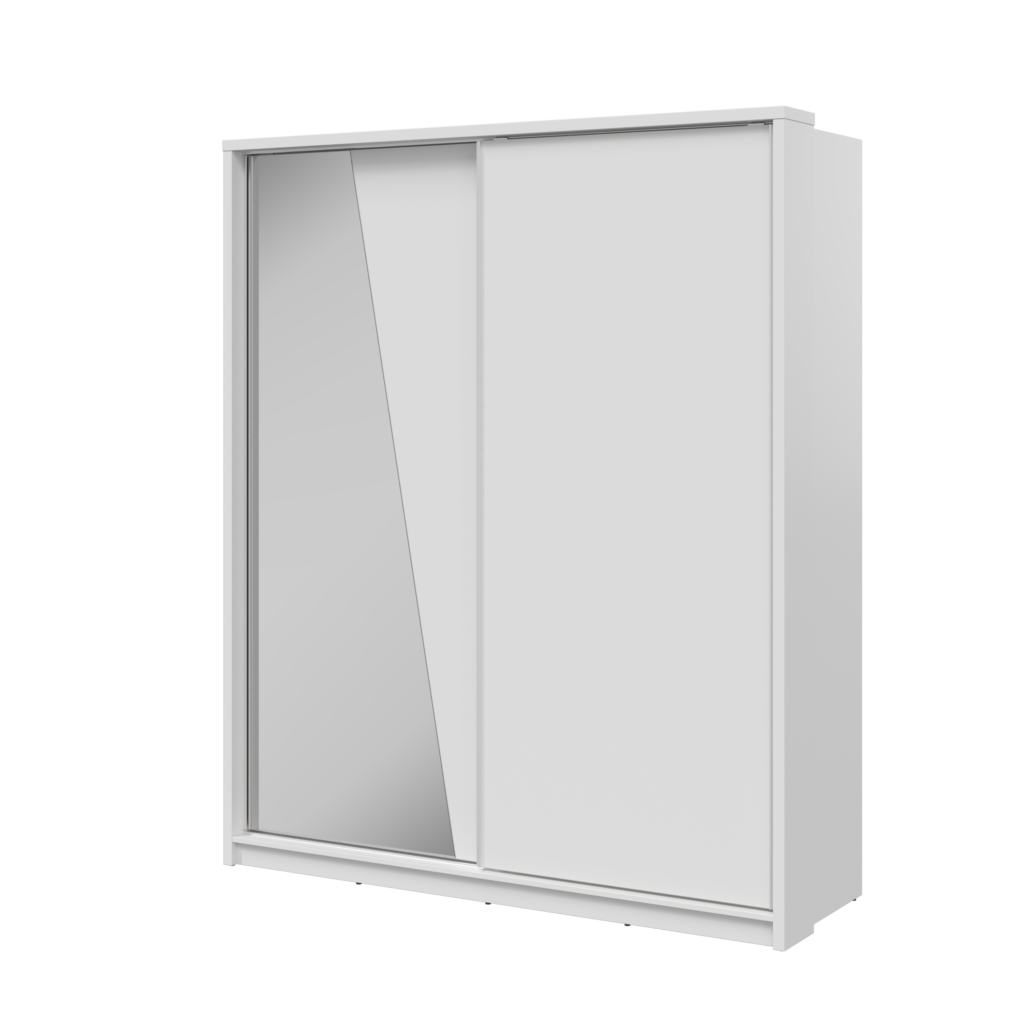 Armoire 2 portes avec miroir KAMAZZA