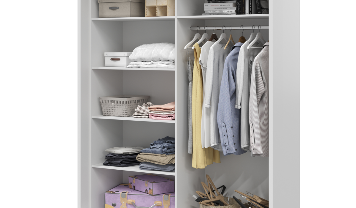 Armoire 2 portes avec miroir KAMAZZA