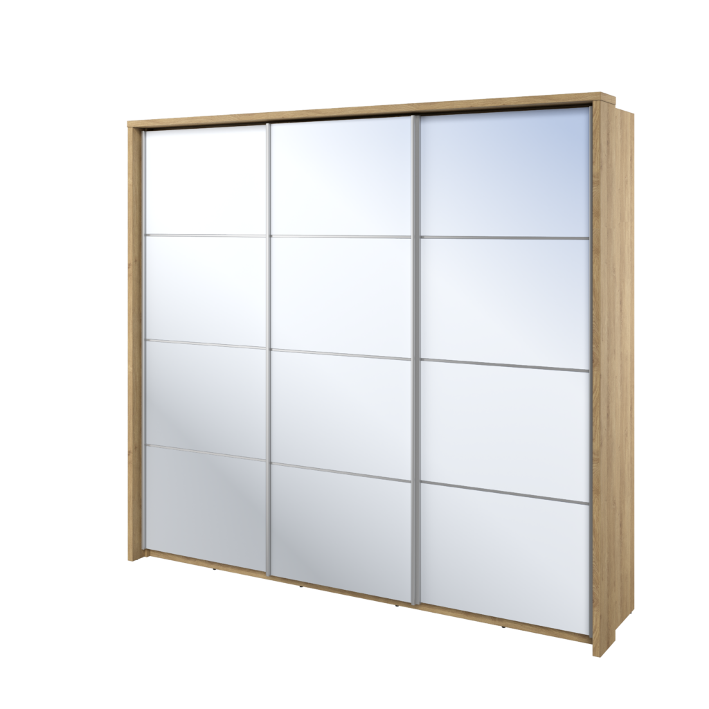 Armoire 3 portes avec miroir KAMAZZA