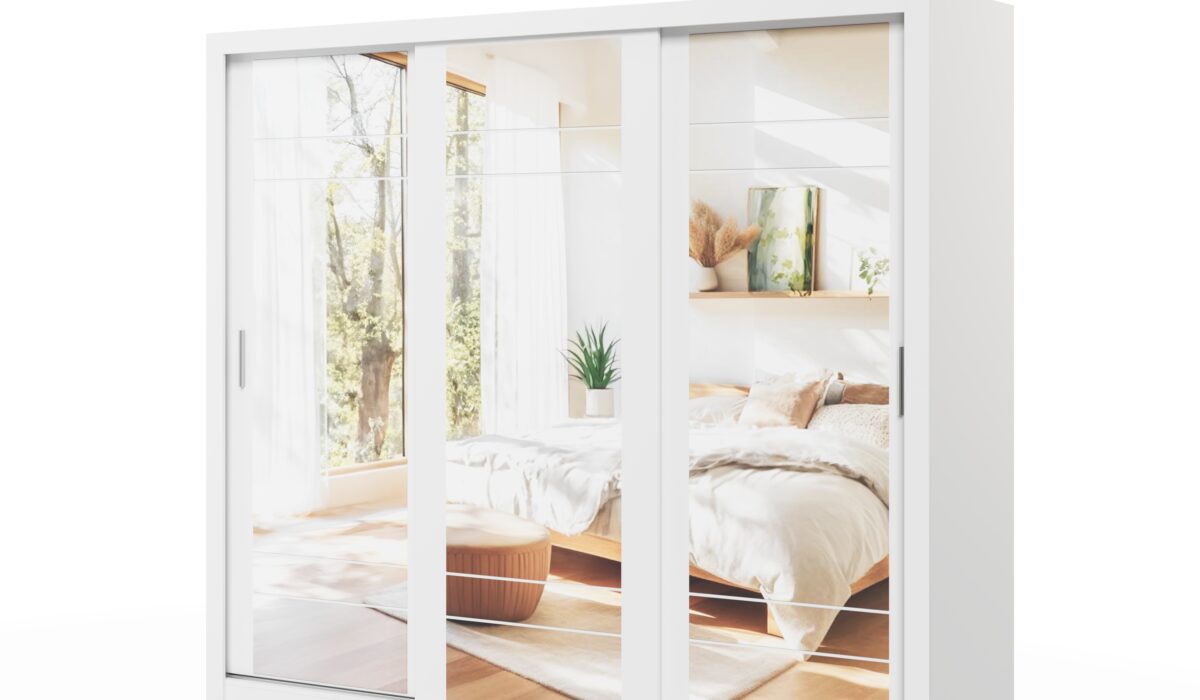Armoire 3 portes avec miroir KAMAZZA