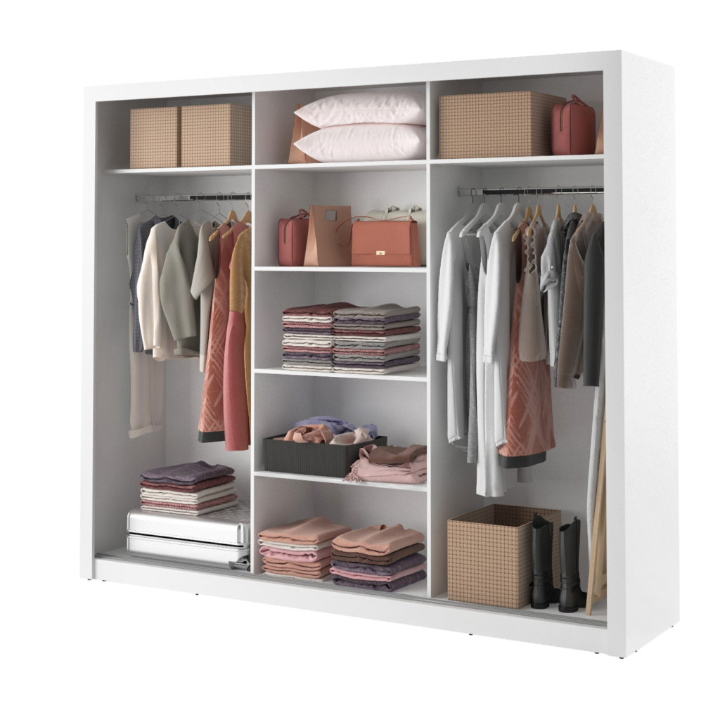 Armoire 3 portes avec miroir KAMAZZA