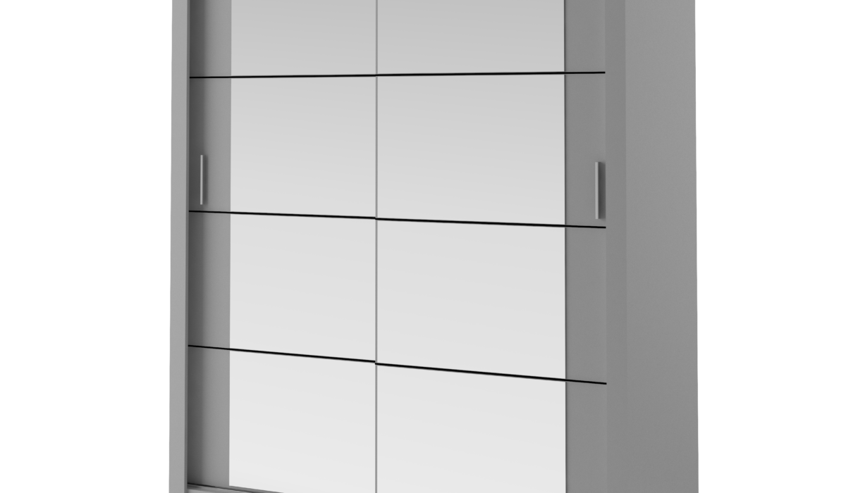 Armoire 2 portes avec miroir KAMAZZA