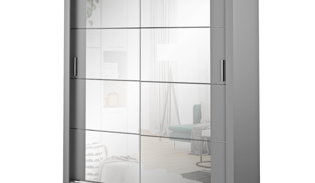 Armoire 2 portes avec miroir KAMAZZA