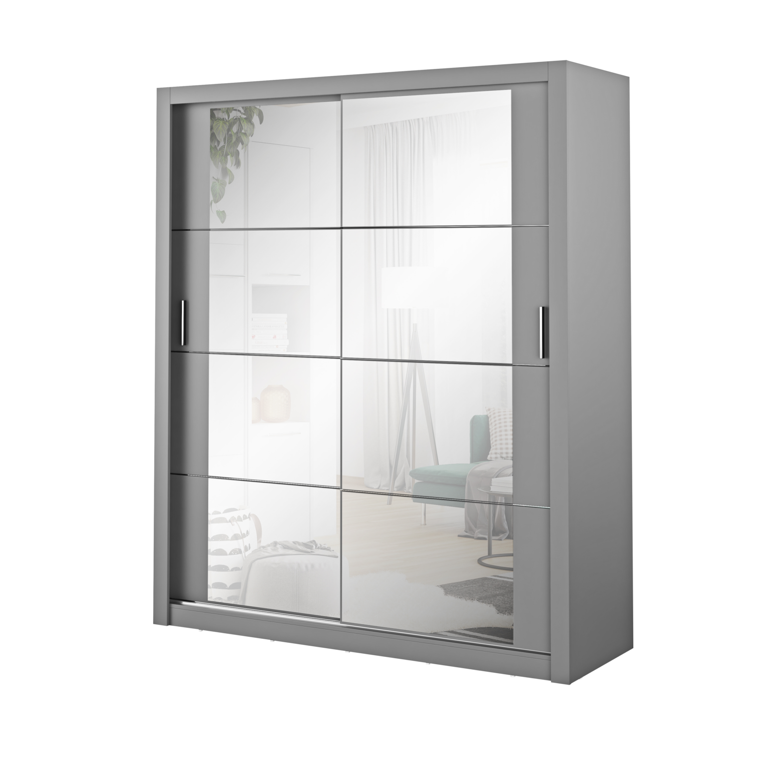Armoire 2 portes avec miroir KAMAZZA
