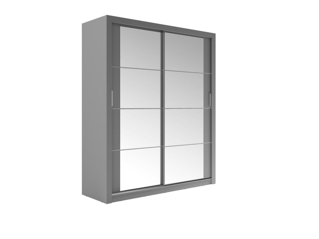 Armoire 2 portes avec miroir KAMAZZA