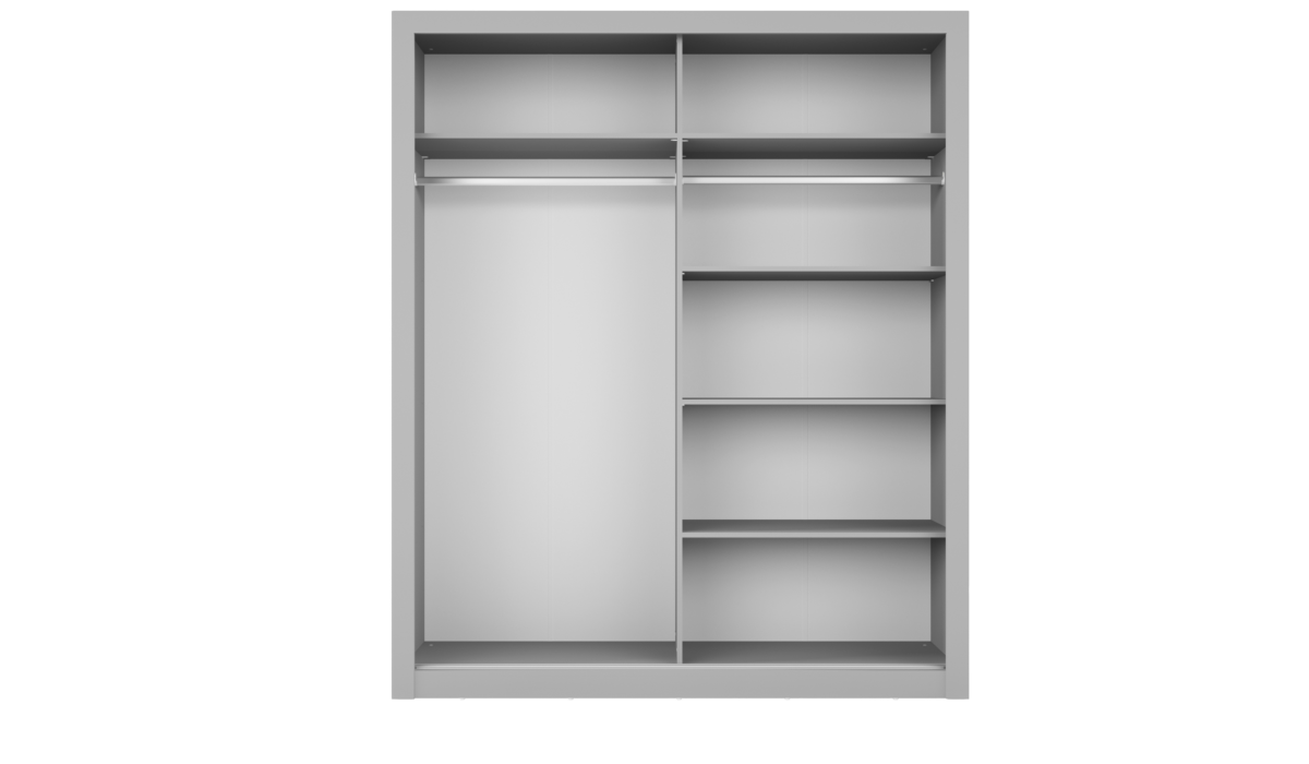 Armoire 2 portes avec miroir KAMAZZA
