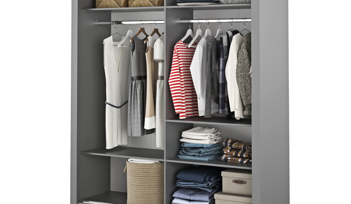 Armoire 2 portes avec miroir KAMAZZA