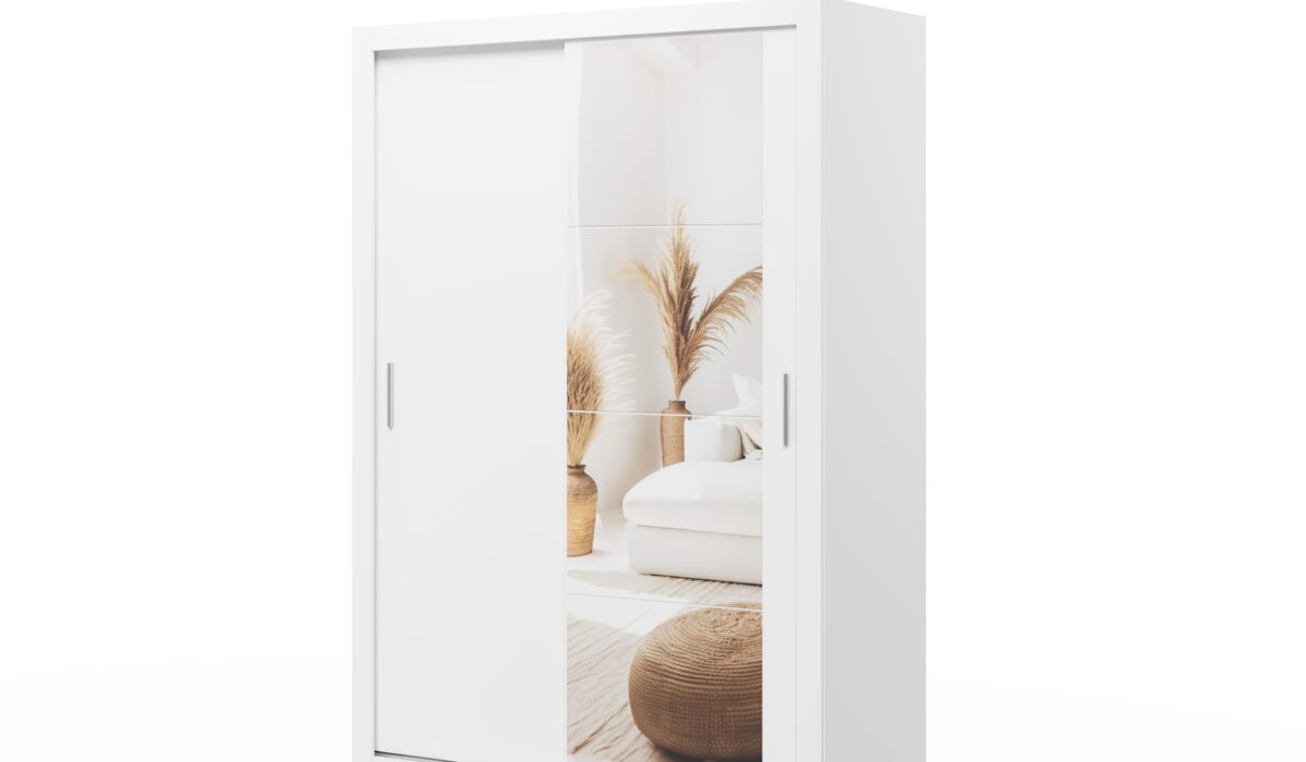 Armoire 2 portes avec miroir KAMAZZA