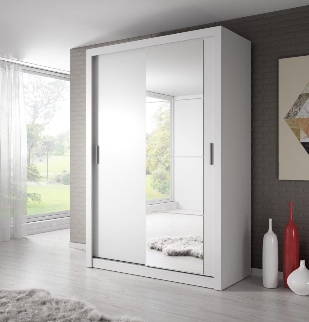 Armoire 2 portes avec miroir KAMAZZA