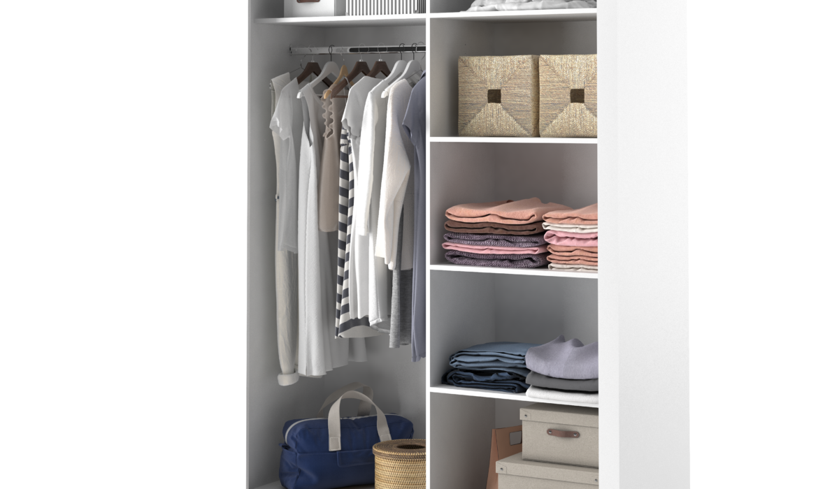 Armoire 2 portes avec miroir KAMAZZA
