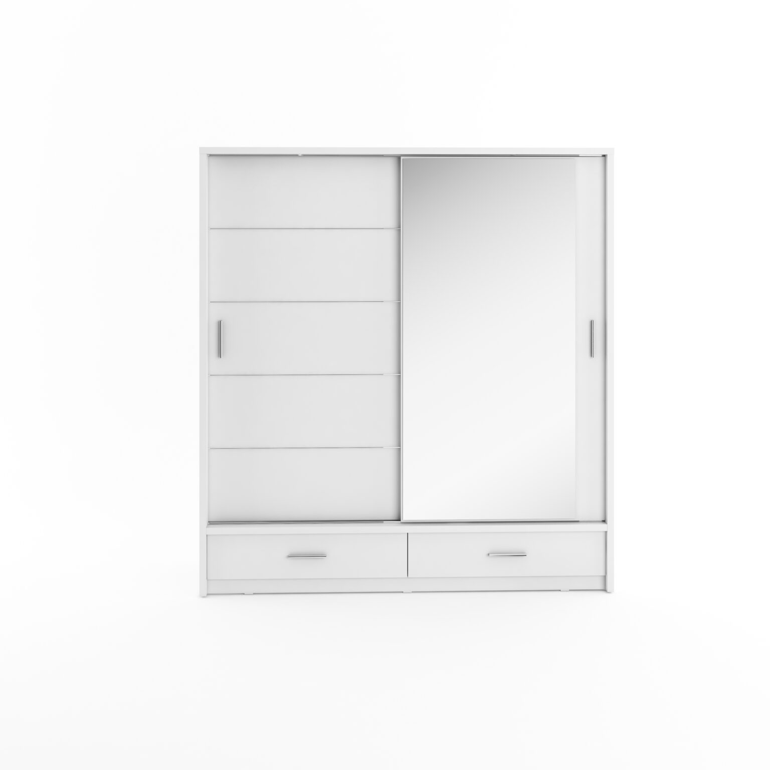 Armoire 2 portes avec miroir KAMAZZA