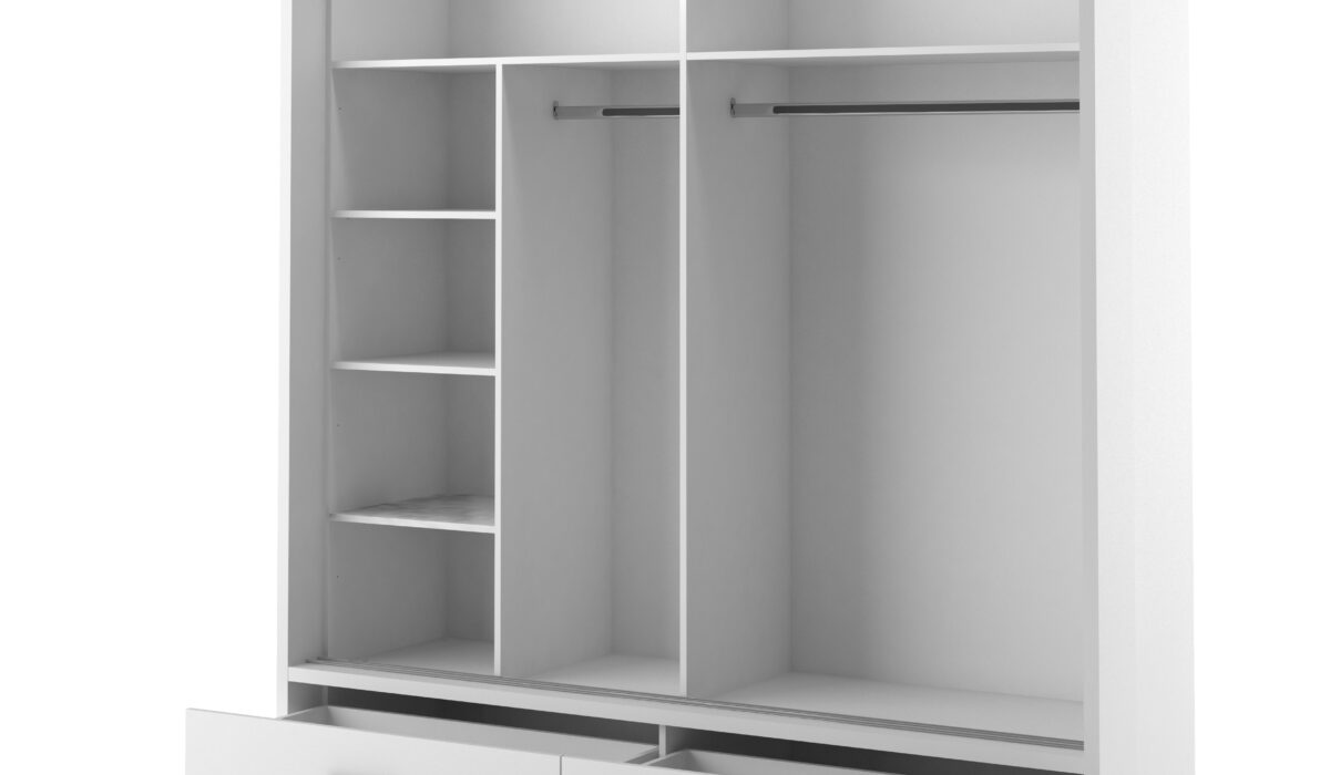 Armoire 2 portes avec miroir KAMAZZA