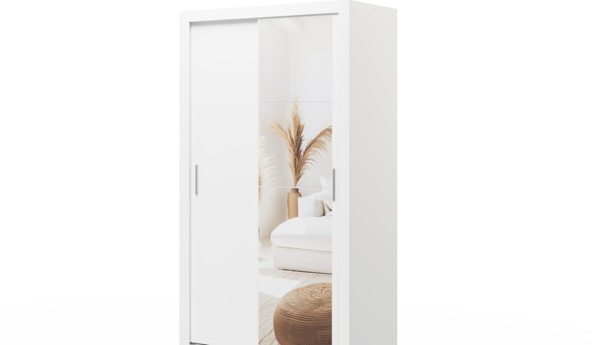 Armoire 2 portes avec miroir KAMAZZA
