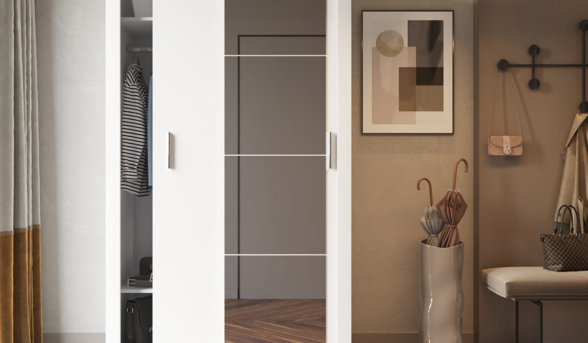 Armoire 2 portes avec miroir KAMAZZA